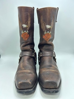 Harley Davidson 84730 Eagle Harness Engineer Boots Brown Leather Mens 11