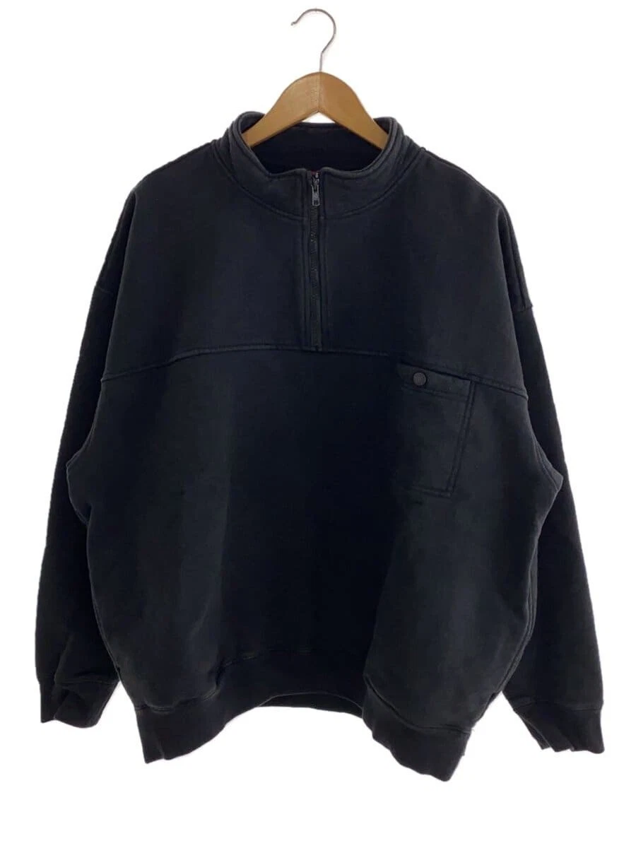 Pull sweat demi zip délavé Supreme noir L occasion