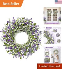 Handcrafted 26-Inch Spring Lavender Wreath for Stylish Indoor  Outdoor Use