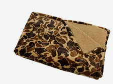 Drake Waterfowl Old School Camo Fleece Blanket/Throw 60x84 Old School DW8010