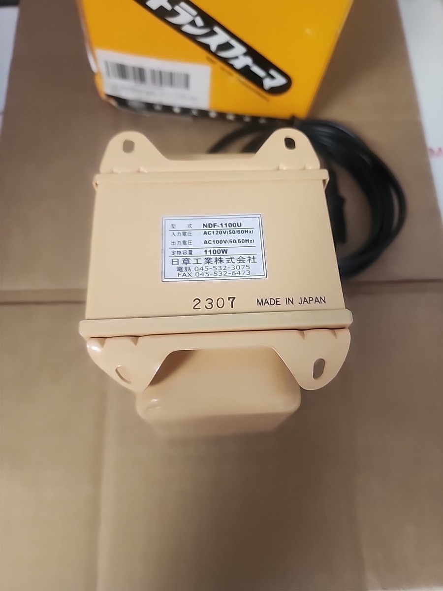 NISSYO NDV-400AE DC-AC インバーター NISSYO INDUSTRY NDF-1100U Input voltage AC110-130 Capacity 1100W