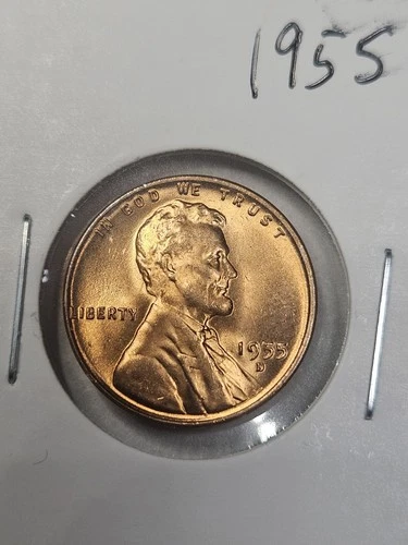 1955 D Denver Lincoln Wheat Cent Brilliant Uncirculated (BU)