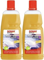 Sonax Wasch & Wax 2X1 Liter Auto Shampoo Mit Carnauba Wachs Lack Pflege Reiniger