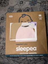 Happiest baby Sleepea Comforter Swaddle Organic Cotton Med 2-4 Months pink