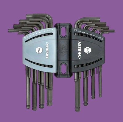 #ad #ad Husky 26 Piece SAE MM Ball End Hex Key Set With Storage Case $20.00