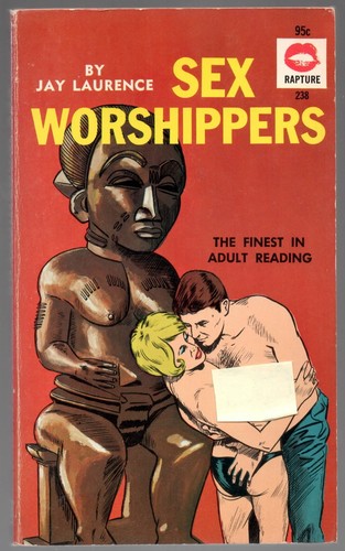Sexanbeter 1968 Sleaze Erwachsenenroman Entrückung Bücher Tiki Gott Cover Zellstoff