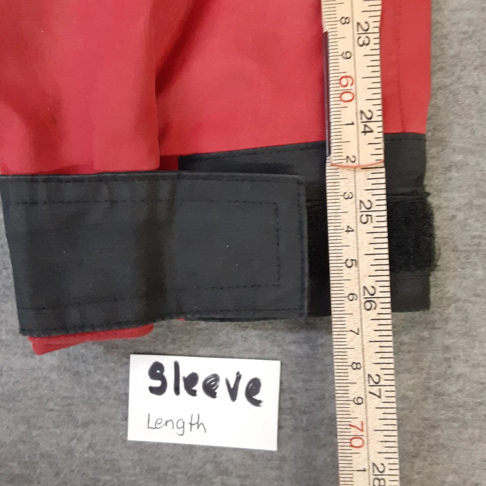 Chaqueta Vikinga Roja Negra Cremallera Completa Aislada Impermeable Abrigo Tempest Para Hombres Senderismo Foto 3 de 4