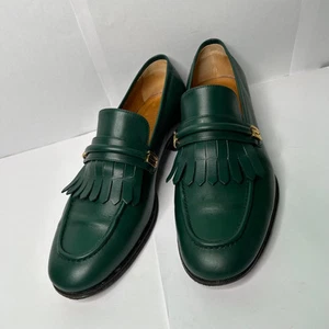 Mocassins homme 10.0US Gucci vert foncé chaussures en cuir emballés