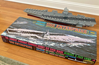 Built 1961 AURORA 1/400 Model Nuclear Carrier ENTERPRISE CVAN65 33'' long