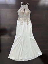 JVN Jovani Embellished Rhinestone Halter Formal Gown Size 2