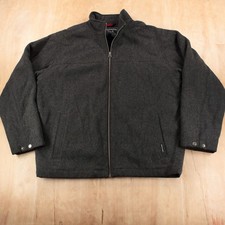 vtg 90s y2k Abercrombie Fitch quilt lined wool zip up university jacket XL tag
