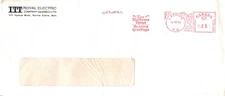 VINTAGE COMPANY STATIONERY ENVELOPE I T T ROYAL ELECTRIC COMPANY METER MAIL 1963