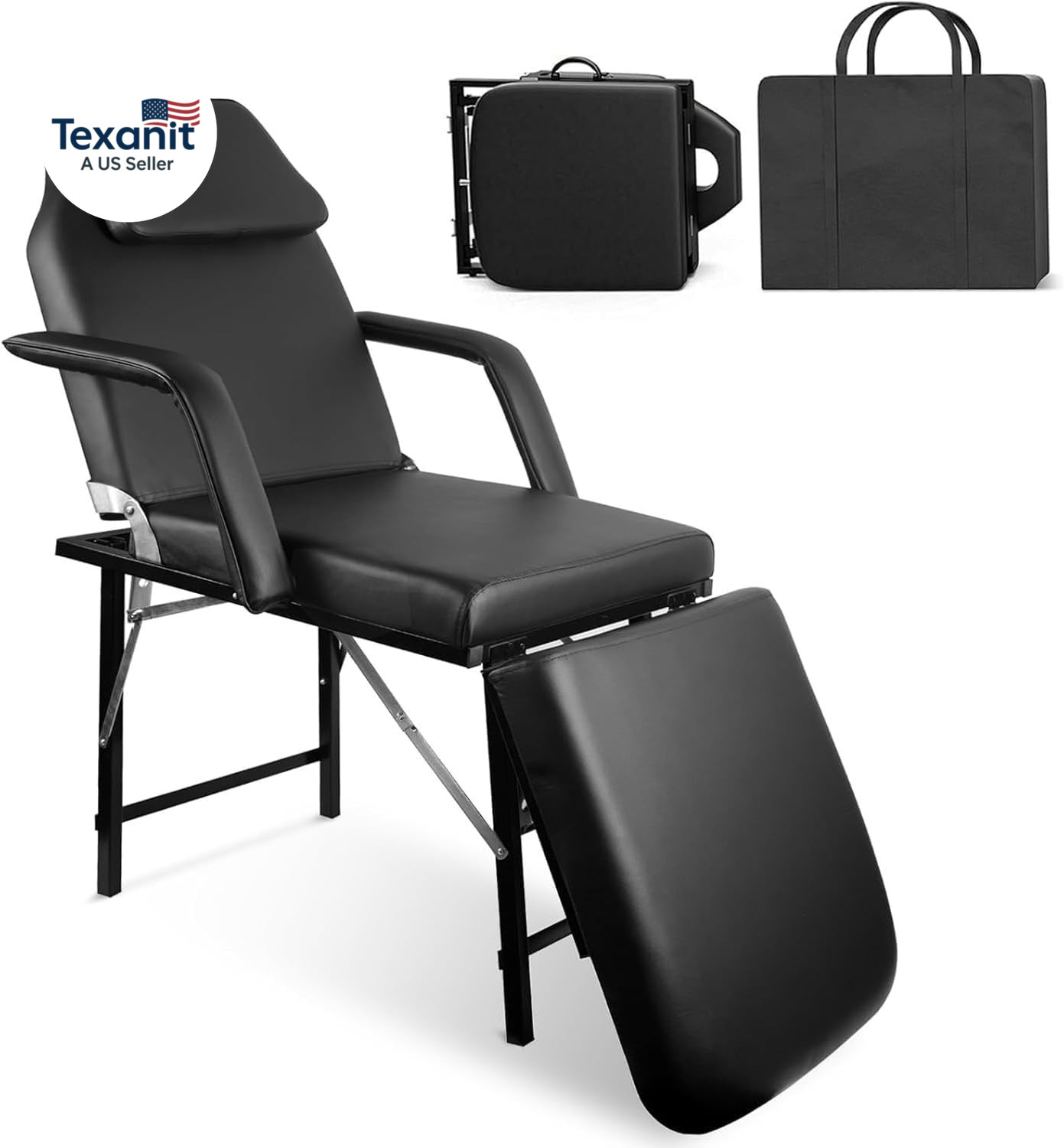 Portable Tattoo Chair, Foldable Massage Table Facial Bed, Pr