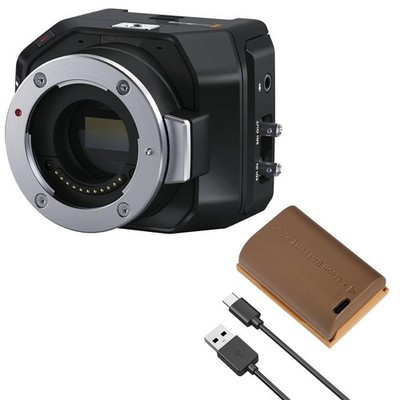 Blackmagic Design Micro Studio Camera 4K G2, Bundle with LP-E6NH Lithium-Ion Bat