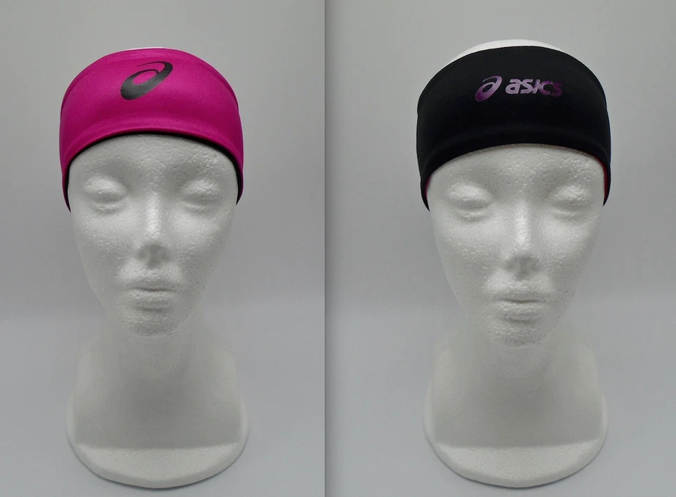 Asics Headband and Wristbands Set Adult Reversible Magenta/Black - Image 4 of 4