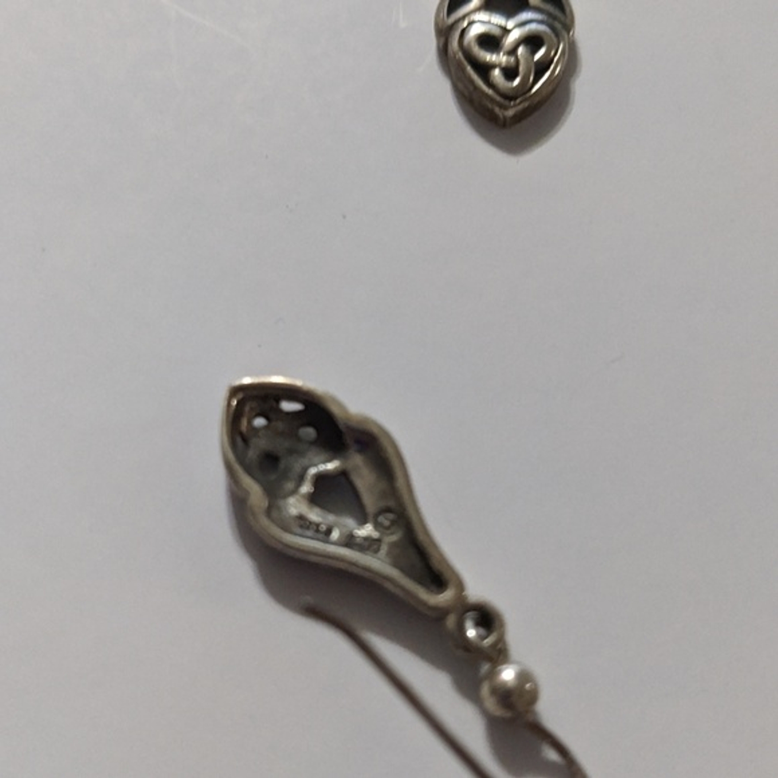 Sterling Silver Celtic Knot Statement Earrings - image 2