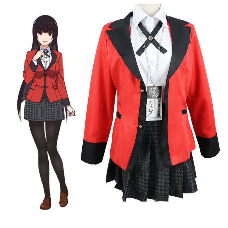 DokiDoki-R Anime Kakegurui Cosplay Yumeko Jabami School Uniform