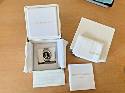 Chrono Diamond swiss made Herrenuhr - OVP - Stahl - Schwarz - Limited Edition
