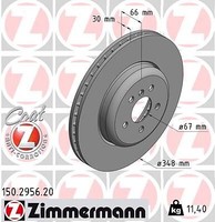 2X Zimmermann 150.2956.20 Bremsscheibe FüR BMW