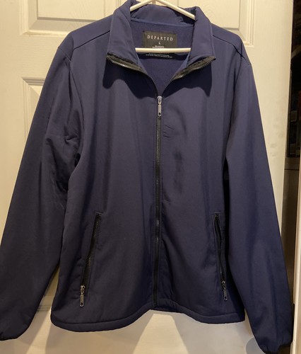 Departed Full Zip Soft Shell Feel Long Sleeve Jacket Mens Size L