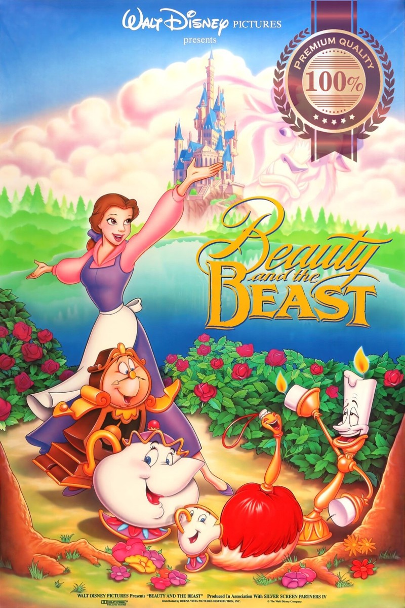 BEAUTY AND THE BEAST DISNEY CARTOON 1991 ORIGINAL MOVIE PRINT