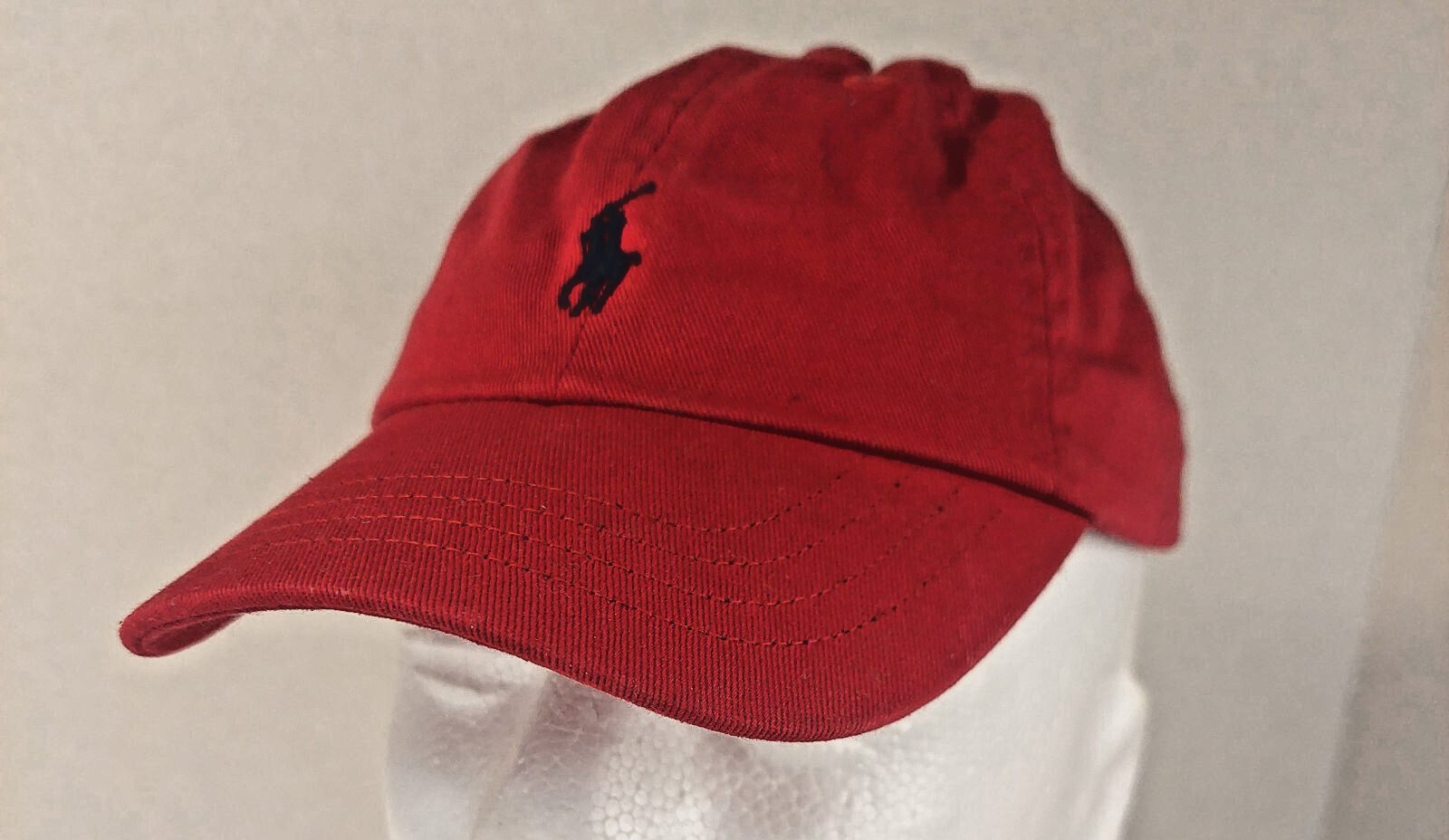 Polo Ralph Lauren Cappello Berretto Bambino Baseball Rosso Pony Logo Elastico 12 24 Mesi