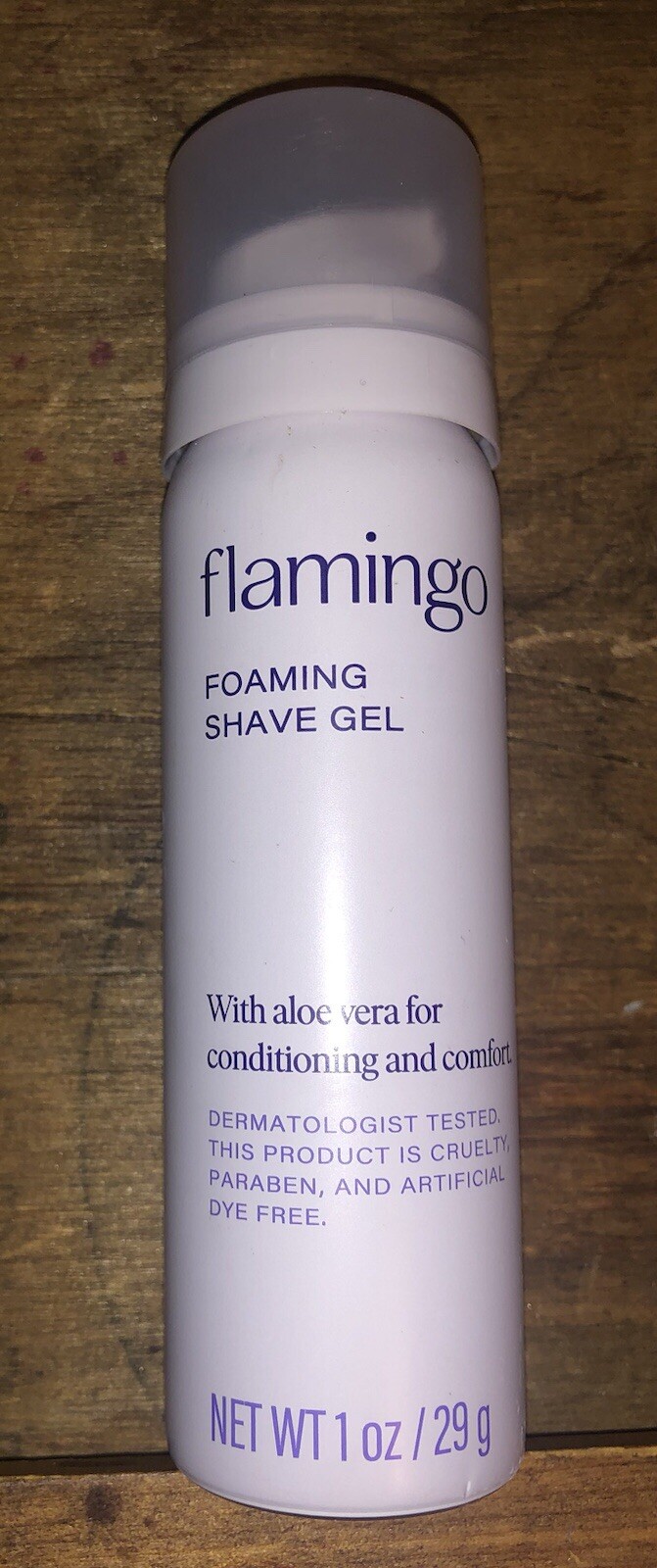 Flamingo Foaming Shave Gel Conditions with Aloe Vera 1.0 oz Travel Mini Size NEW
