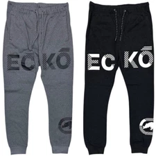 Ecko Unltd Men's Sweatpants Puff Print Heather Fleece Jogger