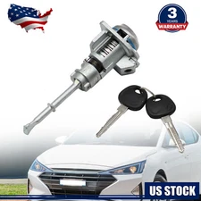 Left Driver Side Door Lock Cylinder Front W/ 2Keys For Hyundai Elantra 2017-2020