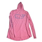 Vineyard Vines Edgartown Women's Hoodie T Shirt Small S Whale Logo Pink Stretch