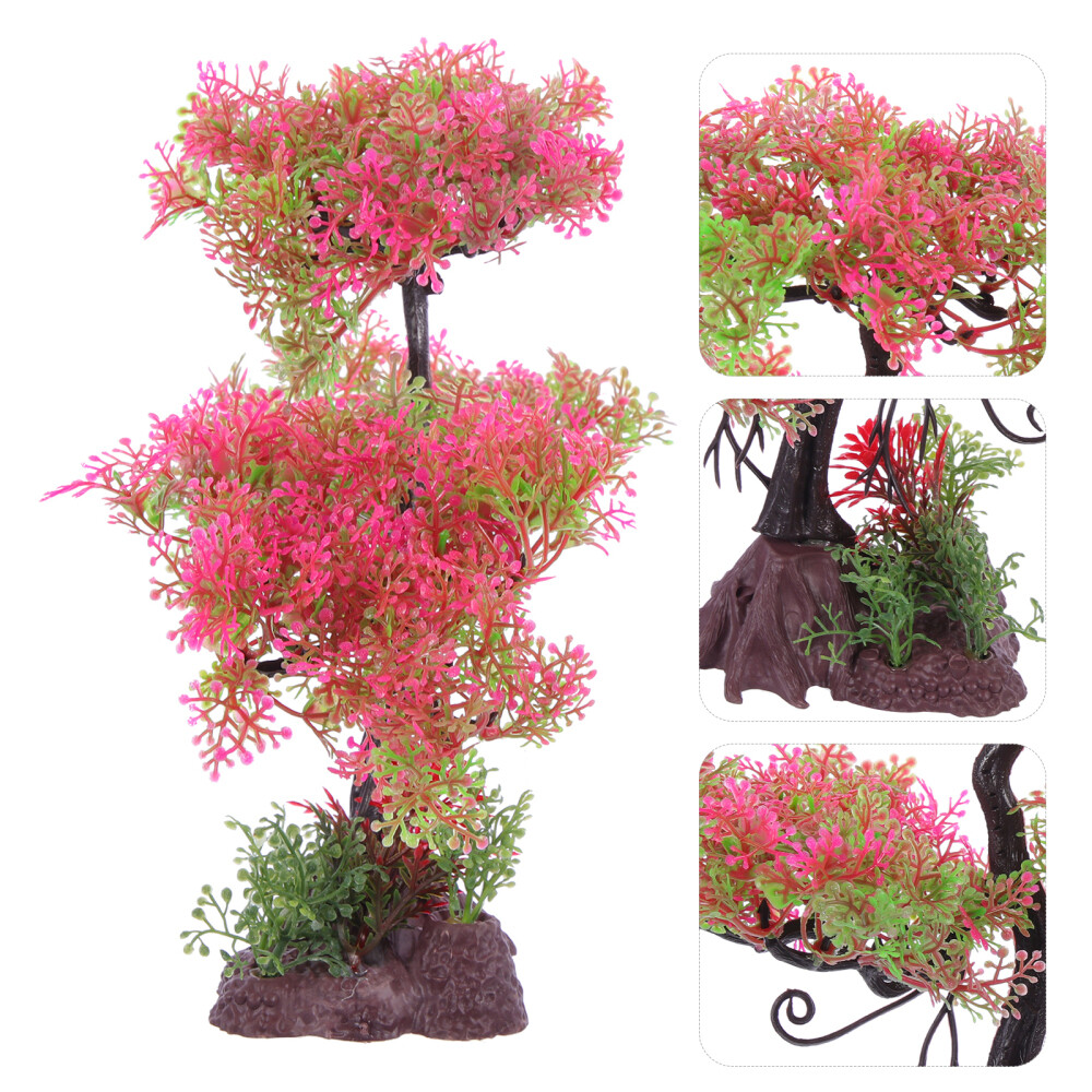 4 Count Plastic Aquarium Landscaping Betta Fish Tank Fake Plants eBay