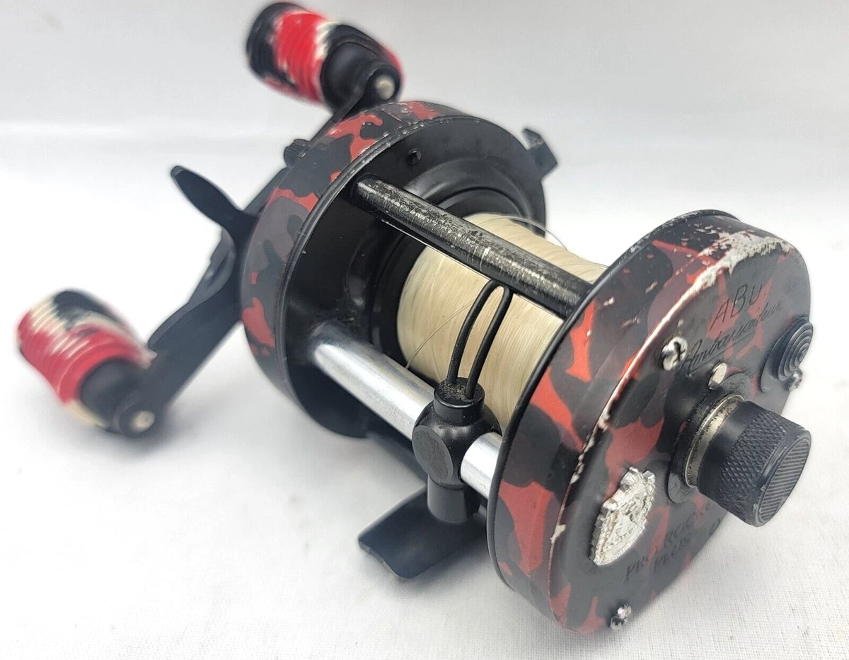 Abu Garcia Pro Rocket Plus Fishing Reel Red/Black Camo Color (Pre-Owned)