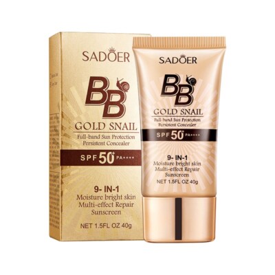 SADOER Gold Snail Sunscreen BB Cream Bright Skin SPF50 PA+++ 40g