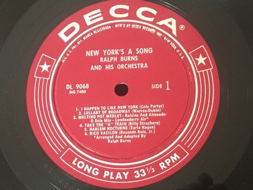 RALPH BURNS - New York's A Song ~ DECCA 9068 {dg orig} w/10 page booklet - RARE - Picture 8 of 8