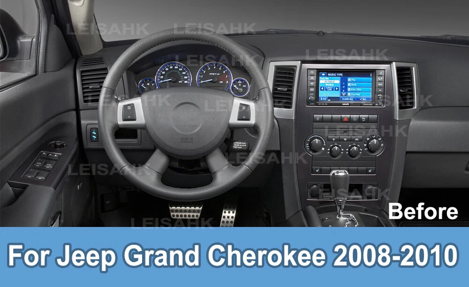 For 2008-2010 Jeep Grand Cherokee Android 13.0 Carplay Car Stereo Radio GPS Navi Foto 2 de 4