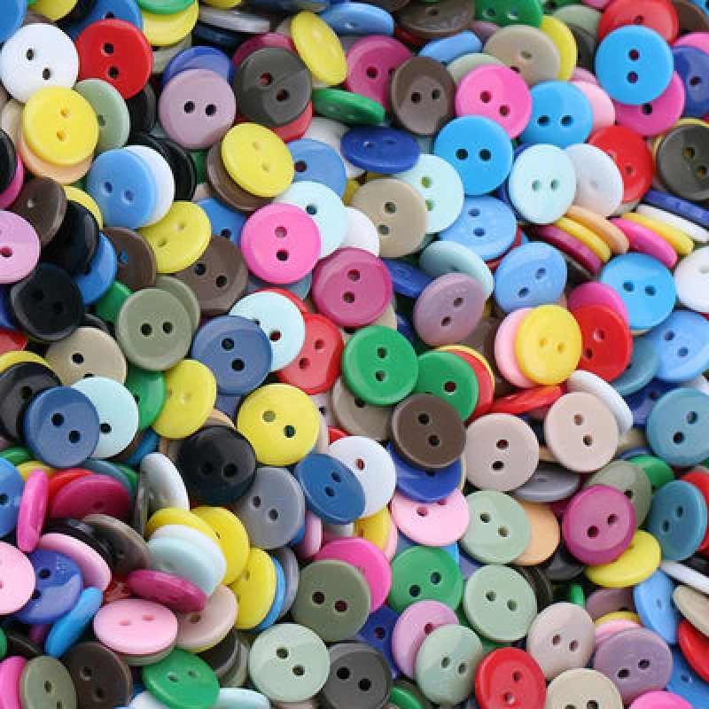 8-25 mm resin buttons apparel sewing accessories mix colors two holes DIY - Image 4 of 4