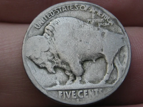 1918 S Buffalo Nickel 5 Cent Piece- San Francisco- Good Reverse Details