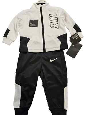 NEW Nike Infant Boys Piece Jogging Set~Tracksuit ~White, Black, Size 18  months