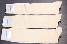 3 pair 10-13 Knee high Socks Men's Over the Calf Cotton Blend Socks Tan 6-12