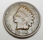 1896 P Indian Head Cent Penny  *F - FINE*  **FREE SHIPPING**