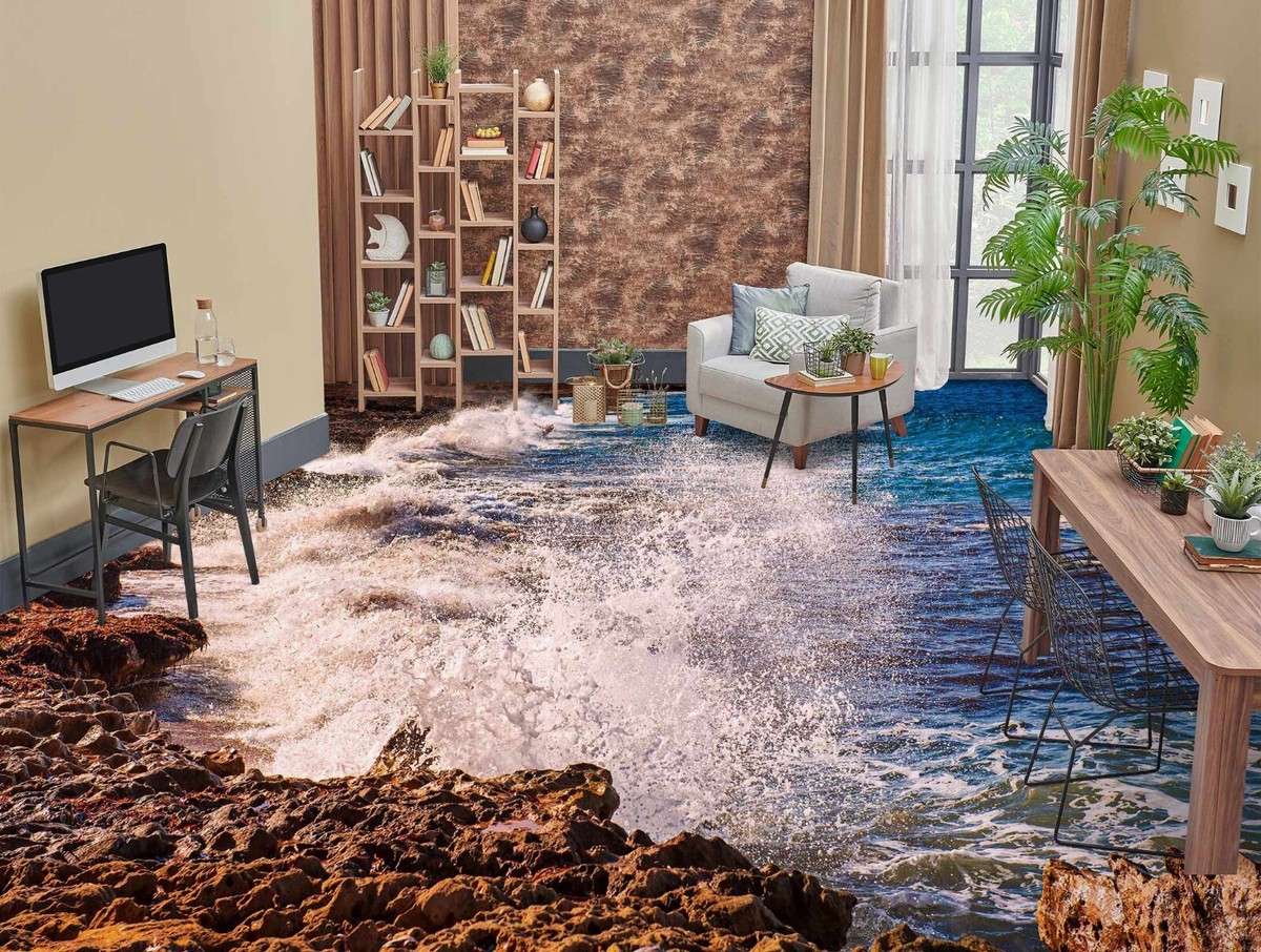 3D Sea Spray SKE3587 Floor WallPaper Print Decal Epoxy Floor Deco