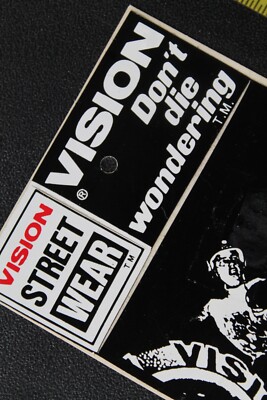 Vision Street Wear Skate Clothing Tag OG 80's Z63A Vintage