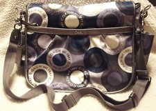 Coach Snaphead Blue Multicolor Diaper Bag, Coach Messenger Diaper Bag
