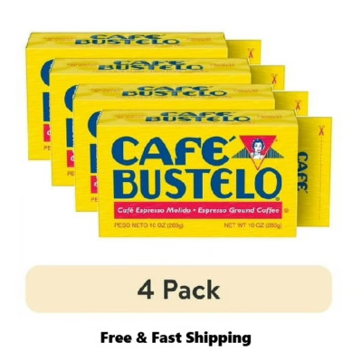 Cafe Bustelo Ground Espresso Coffee 10oz Brick Vacuum Packed (4 PACK)