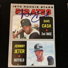 Autographed  1970   Topps  DAVE CASH. rookie       # N-1