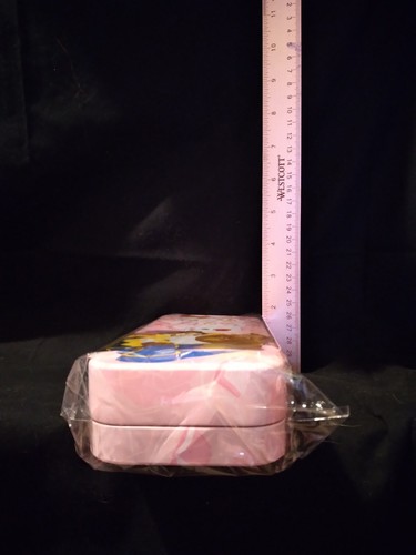 Beauty & The Beast Metal Pencil Box Case Tin NWT Belle Rose Pink Disney - Picture 3 of 6