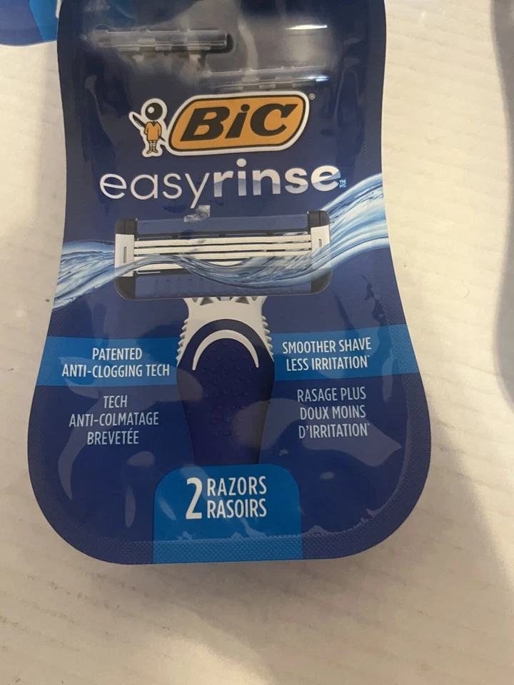 Lote de 6 maquinillas de afeitar BIC fácil enjuague anti-obstrucción 4 hojas, paquete de 2 unidades Foto 3 de 3