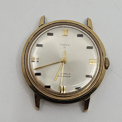 Vintage Timex 21 Jewels Watch FOR PARTS REPAIR NOT RUNNING