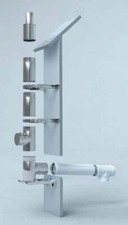 Abgas-System Brennwert Außenwand Edelstahl DN 80/125 Abgasrohr Abgasleitung