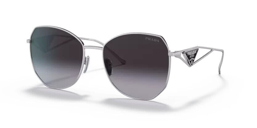Женские солнцезащитные очки PRADA PR57YS 1BC5D1 57 серебристо-серые с градиентом 57 мм